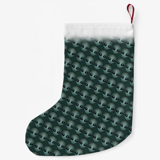 Aangepaste Alien Stocking voor buitenkerstaking vo Kleine Kerstsok (Achterkant)