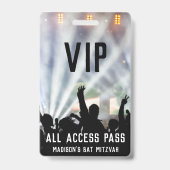 Aangepaste All Access-badge | Bat Mitzvah Badge (Achterkant)