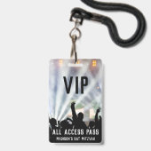 Aangepaste All Access-badge | Bat Mitzvah Badge (Achterkant met lanyard)