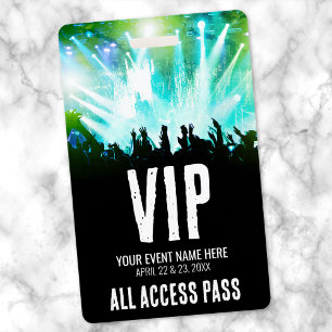 Aangepaste All Access Pass Concert VIP Badge