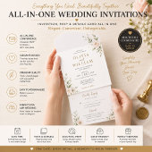 Aangepaste All-in-One Trouw Uitnodiging RSVP