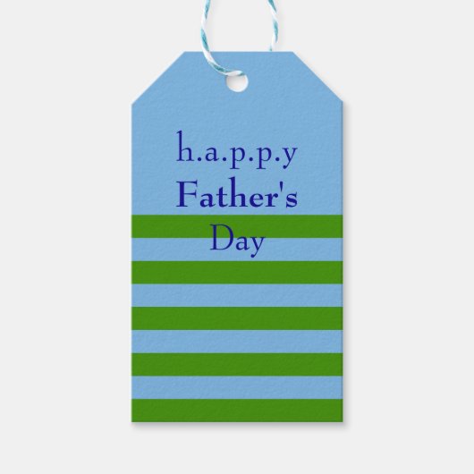 Aangepaste All-Occasion Gestreepte Lente Groen en  Cadeaulabel (Voorkant)