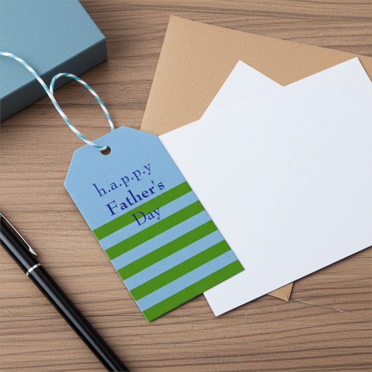 Aangepaste All-Occasion Gestreepte Lente Groen en  Cadeaulabel