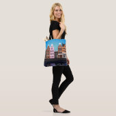 Aangepaste All-Over-Print Canvas tas Amsterdam (Op model)