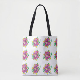 Aangepaste All-Over-Print Canvas tas/ Asiatic Lily Tote Bag