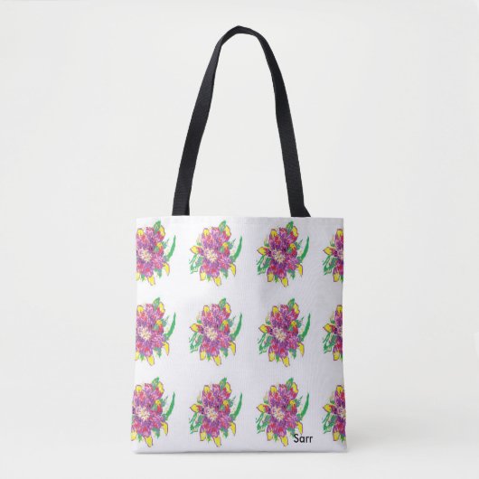 Aangepaste All-Over-Print Canvas tas/ Asiatic Lily Tote Bag (Voorkant)