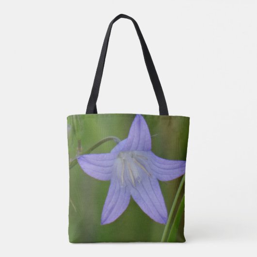 Aangepaste All-over-print Canvas tas  blauwe bloem (Achterkant)