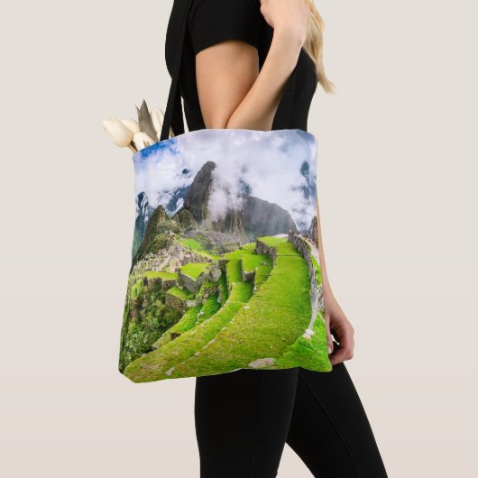 Aangepaste all-over-print Canvas tas Machu Picchu, (Dichtbij)
