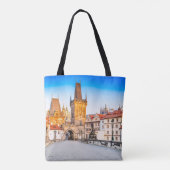 Aangepaste All-Over-Print Canvas tas Praag (Achterkant)