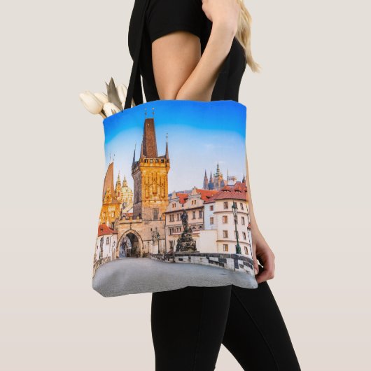 Aangepaste All-Over-Print Canvas tas Praag (Dichtbij)