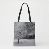 Aangepaste All-Over-Print Canvas tas Winterstilte (Voorkant)