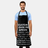 Aangepaste all-over print groot Schort (zwarte voo (Gedragen)