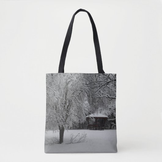 Aangepaste All-Over-Print Tote Bag Winterstilte (Voorkant)