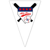 Aangepaste All-Star Honkbal Verjaardag Vlaggetjes (Eerste vlag)