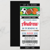 Aangepaste All Star Sports Ticket Uitnodiging Verj (Voorkant / Achterkant)