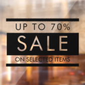 Aangepaste alle tekst bewerkbare verkoop teken voo raamsticker (Vel 2)