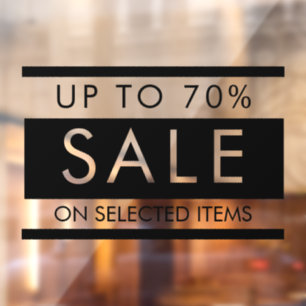 Aangepaste alle tekst bewerkbare verkoop teken voo raamsticker