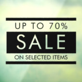 Aangepaste alle tekst bewerkbare verkoop teken voo raamsticker (Vel 3)