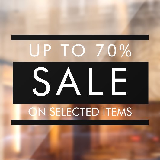 Aangepaste alle tekst bewerkbare verkoop teken voo raamsticker (Vel 2)