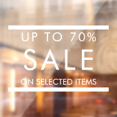 Aangepaste alle tekst bewerkbare verkoop teken voo raamsticker (Vel 2)