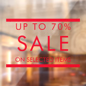 Aangepaste alle tekst bewerkbare verkoop teken voo raamsticker (Vel 2)