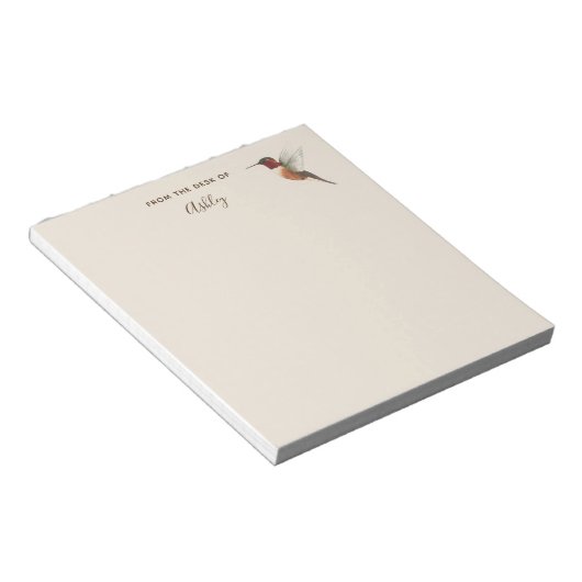 Aangepaste Allen Hummingbird Blocnote (Schuin)