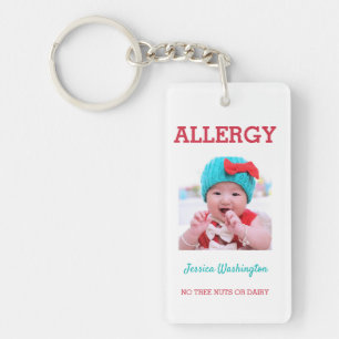 Aangepaste allergie-foto in Hoesje van Kinderen in Sleutelhanger