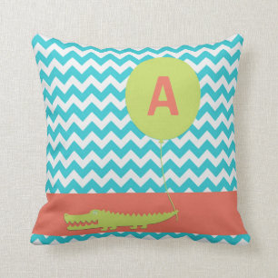 Aangepaste Alligator Ballon Chevron Kussen