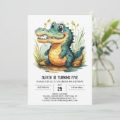 Aangepaste Alligator Krokodil Verjaardag Kaart (Staand voorkant)