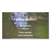 Aangepaste Alligator Swamp Animal Wildlife Natuur Magnetisch Visitekaartje (Voorkant)