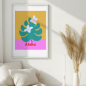 Aangepaste aloha heldere kleuren modern poster
