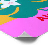 Aangepaste aloha heldere kleuren modern poster (Hoek)