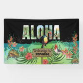 Aangepaste Aloha Tropical Paradise Welkom Banner (Horizontaal)