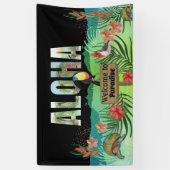 Aangepaste Aloha Tropical Paradise Welkom Banner (Verticaal)