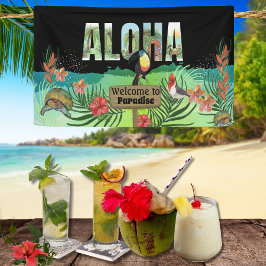 Aangepaste Aloha Tropical Paradise Welkom Banner