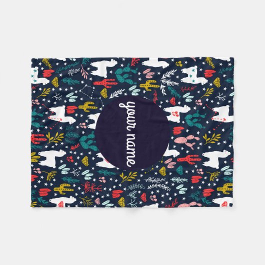 Aangepaste alpaca Blanket Fleece Deken (Voorkant (Horizontaal))