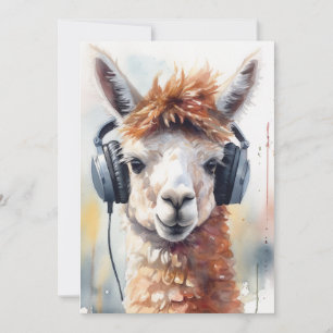 Aangepaste Alpaca Music Factory Koptelefoon Ansich Kaart