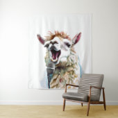 Aangepaste Alpaca Muziek Fabriek Zingend Tapijt Wandkleed (In situ)