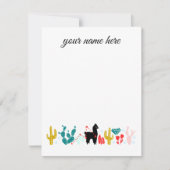 Aangepaste alpaca-notiecards notitiekaartje (Voorkant)