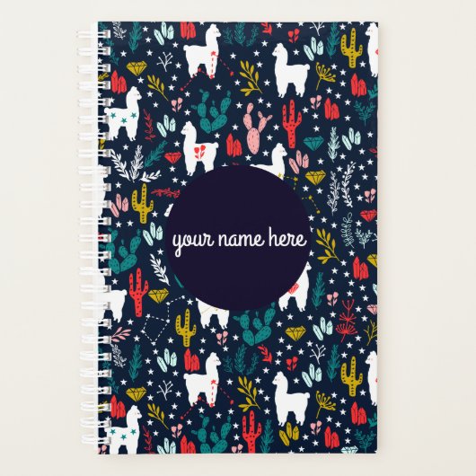 Aangepaste alpaca Planner (Voorkant)