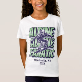 Aangepaste Alpine Snowboarding Locatie Naam T-shirt