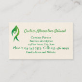 Aangepaste alternatieve natuurlijke gezondheidspij visitekaartje (Voorkant)