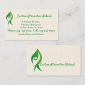 Aangepaste alternatieve natuurlijke gezondheidspij visitekaartje (Voorkant / Achterkant)