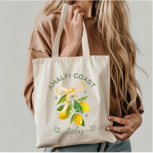 Aangepaste Amalfi Coast Lemon – Italië Reissouveni Tote Bag