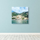 Aangepaste Amalfi kust Positano Italië Canvas Afdruk (Insitu (Houten vloer))