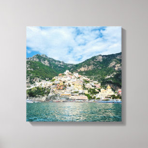 Aangepaste Amalfi kust Positano Italië Canvas Afdruk