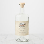 Aangepaste amandel extract olie label gepersonalis likeurfles etiket (Voorkant)