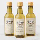 Aangepaste amandel extract olie label gepersonalis wijn etiket (Flessen)