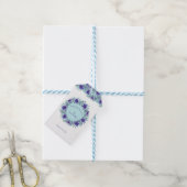 Aangepaste Ambachtelijke Tag Rustieke Paarse Krans Cadeaulabel (Met Touw)
