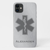 Aangepaste Ambulance Black en White Star Case-Mate iPhone Case (Achterkant)
